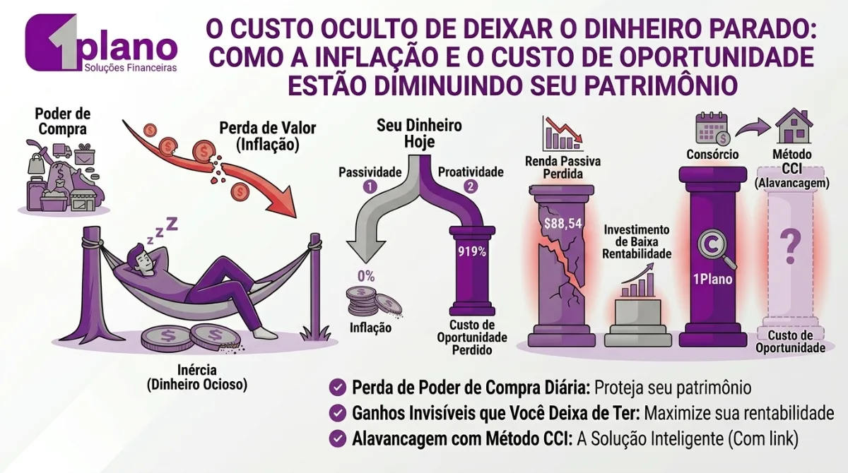 Imagem de capa do post O Custo Oculto de Deixar o Dinheiro Parado